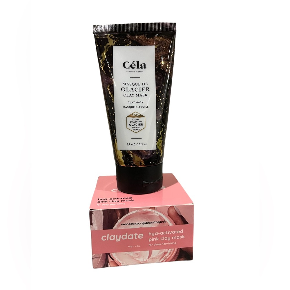 NEW SKINCARE! 2 CLAY MASKS! Dew of the Gods Claydate and Céla Masque de Glacier